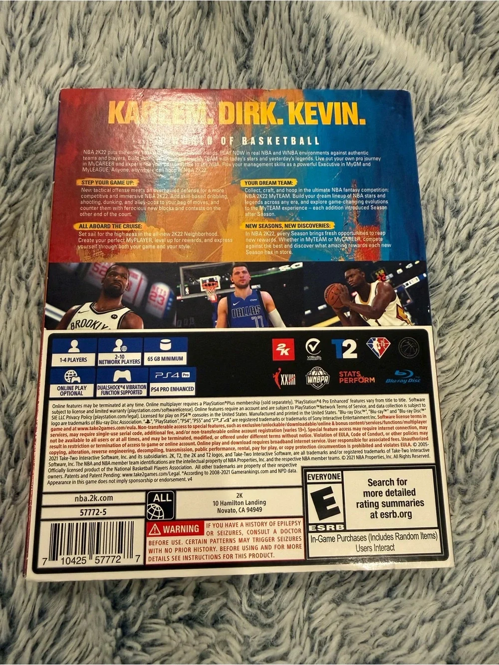 NBA 2K22 75th Anniversary Edition PS4 PlayStation 4 - SLIP COVER – NEW!